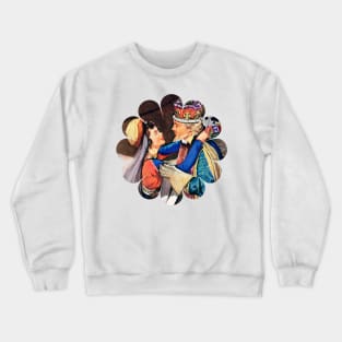 King and Queen Hugging, Very In Love Fantasy Comic Funny Popart Scifi Old Vintage Crewneck Sweatshirt